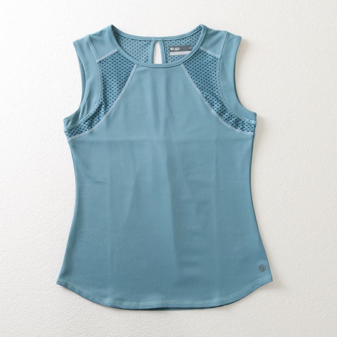 PowerTankパワータンク|テニスウェア|ノースリーブ|DustyBlue | テニス