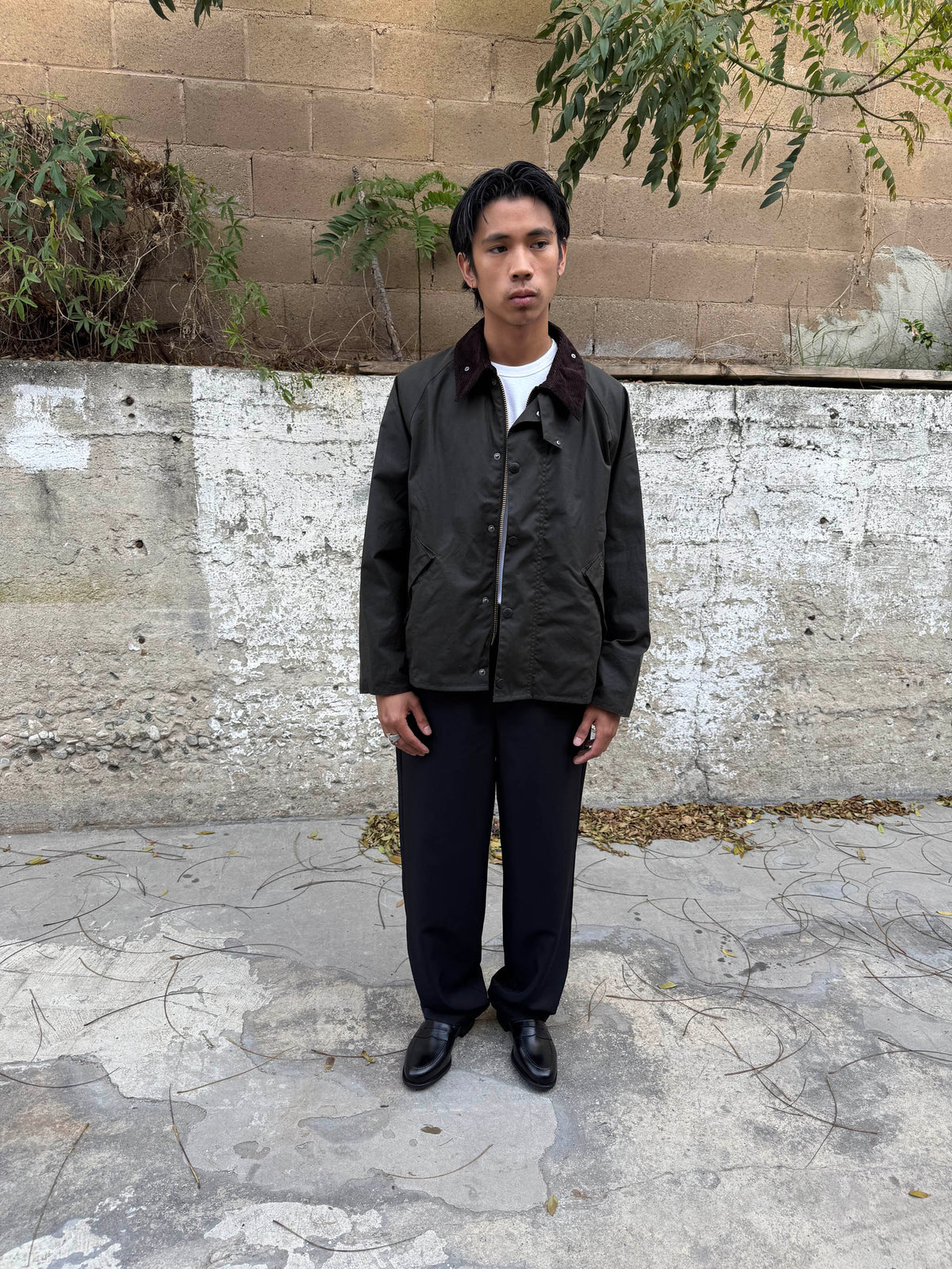 Barbour OS Transport Wax Jacket Olive