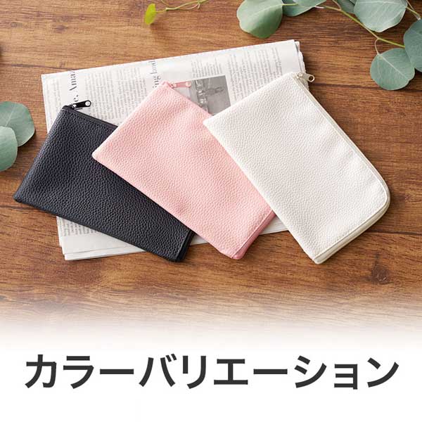 カラモ レザー調L字ファスナーポーチ 【グッズストアドットネット