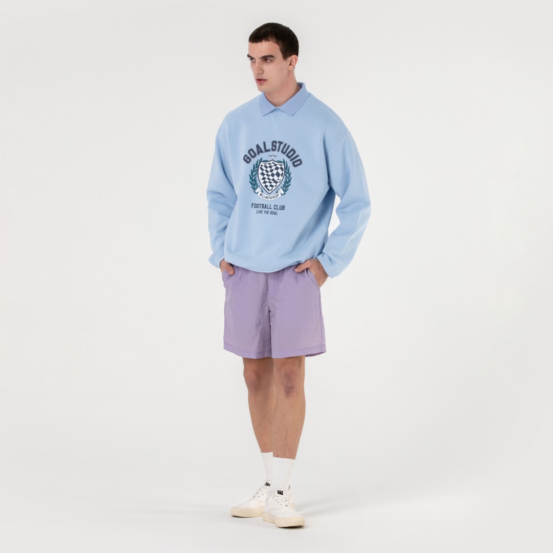 ゴールスタジオ FC ストーンウォッシュ 襟付き カラード スウェット