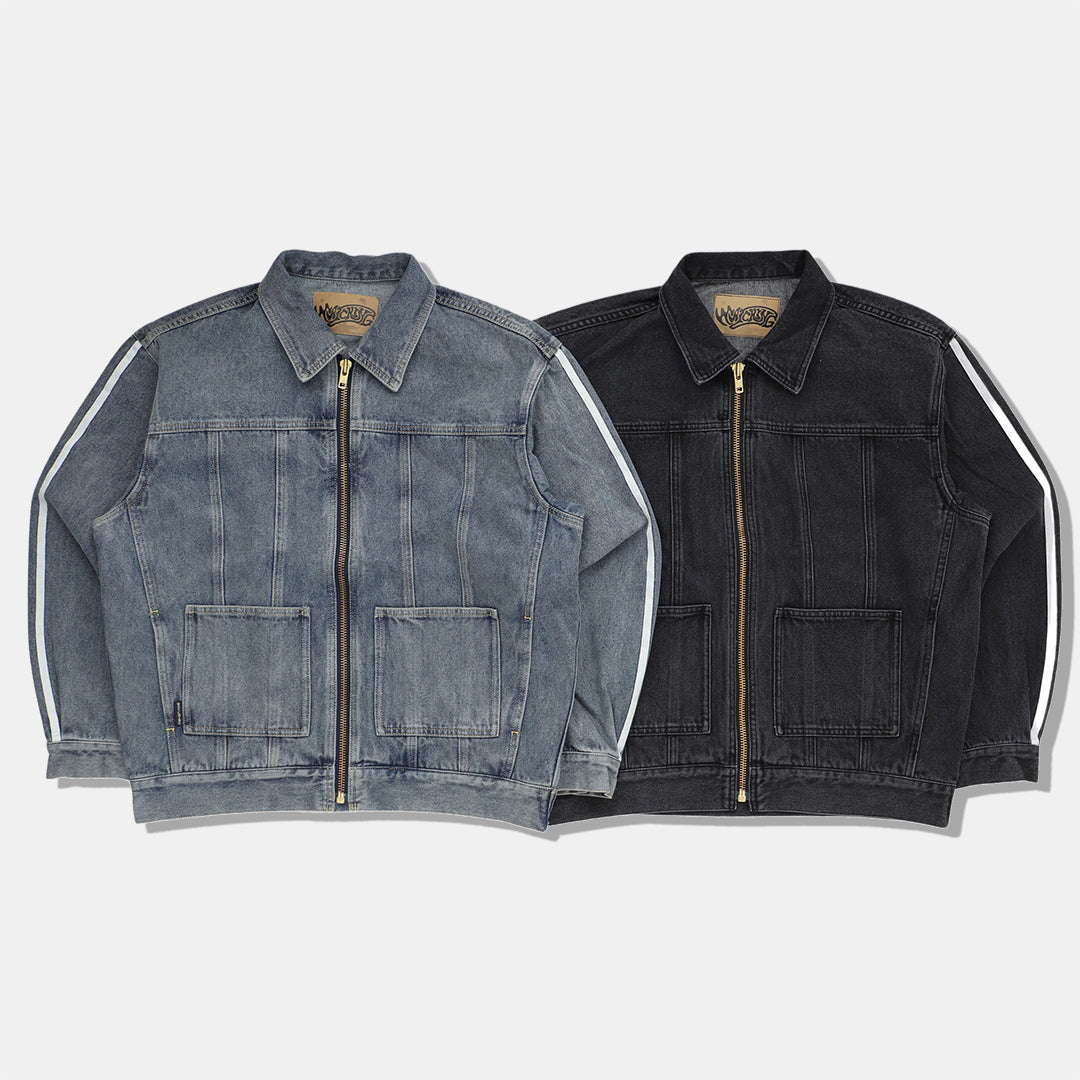GOD'S WATCHING DENIM LINE JACKET – GOD'S WATCHING ONLINE STORE
