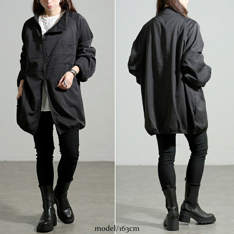 大きいサイズ レディース アシンメトリーダブルジップブルゾン sw-0838
