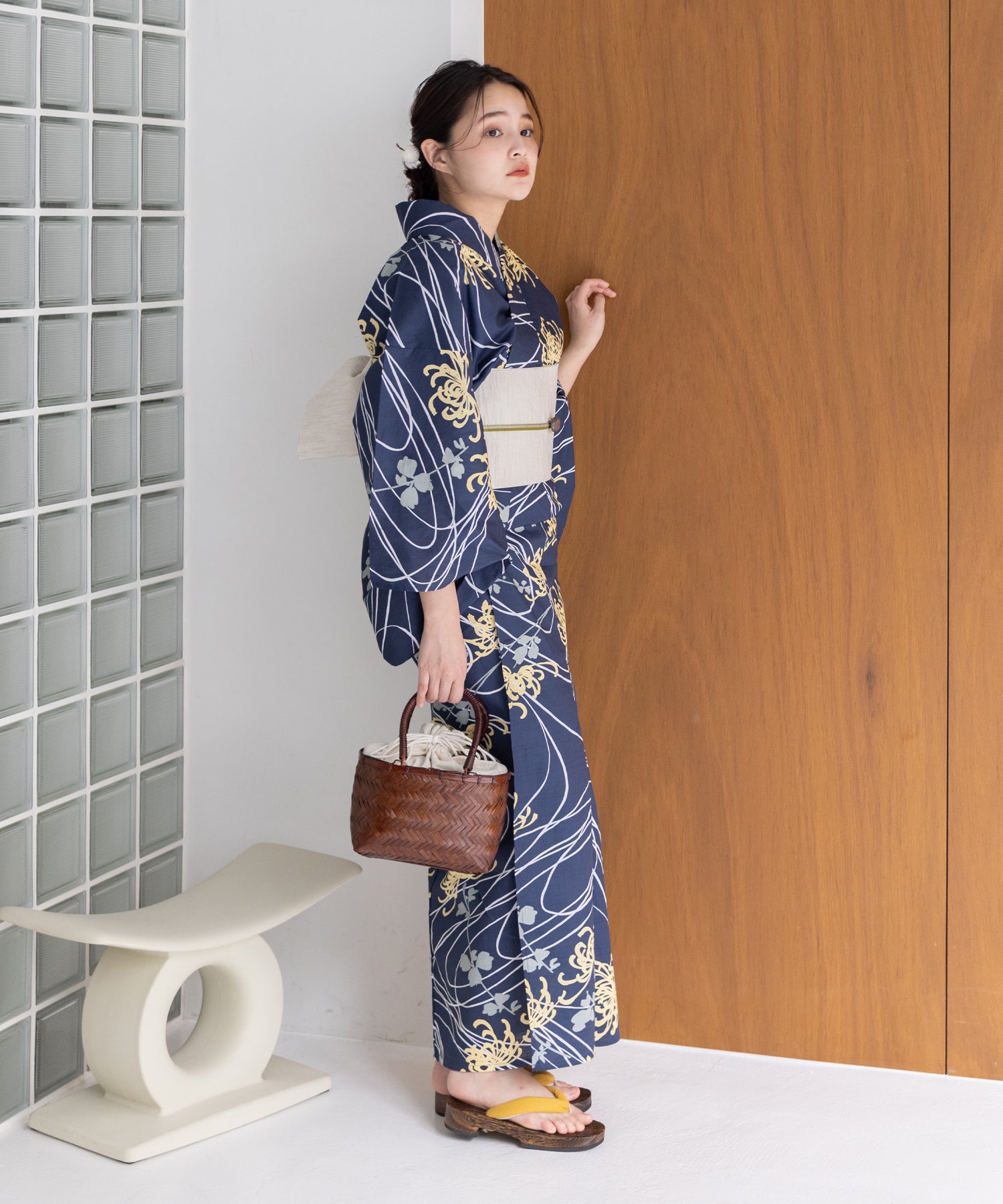 こだわり浴衣 5点セット (浴衣/帯/下駄/腰紐/着付け冊子) 浴衣