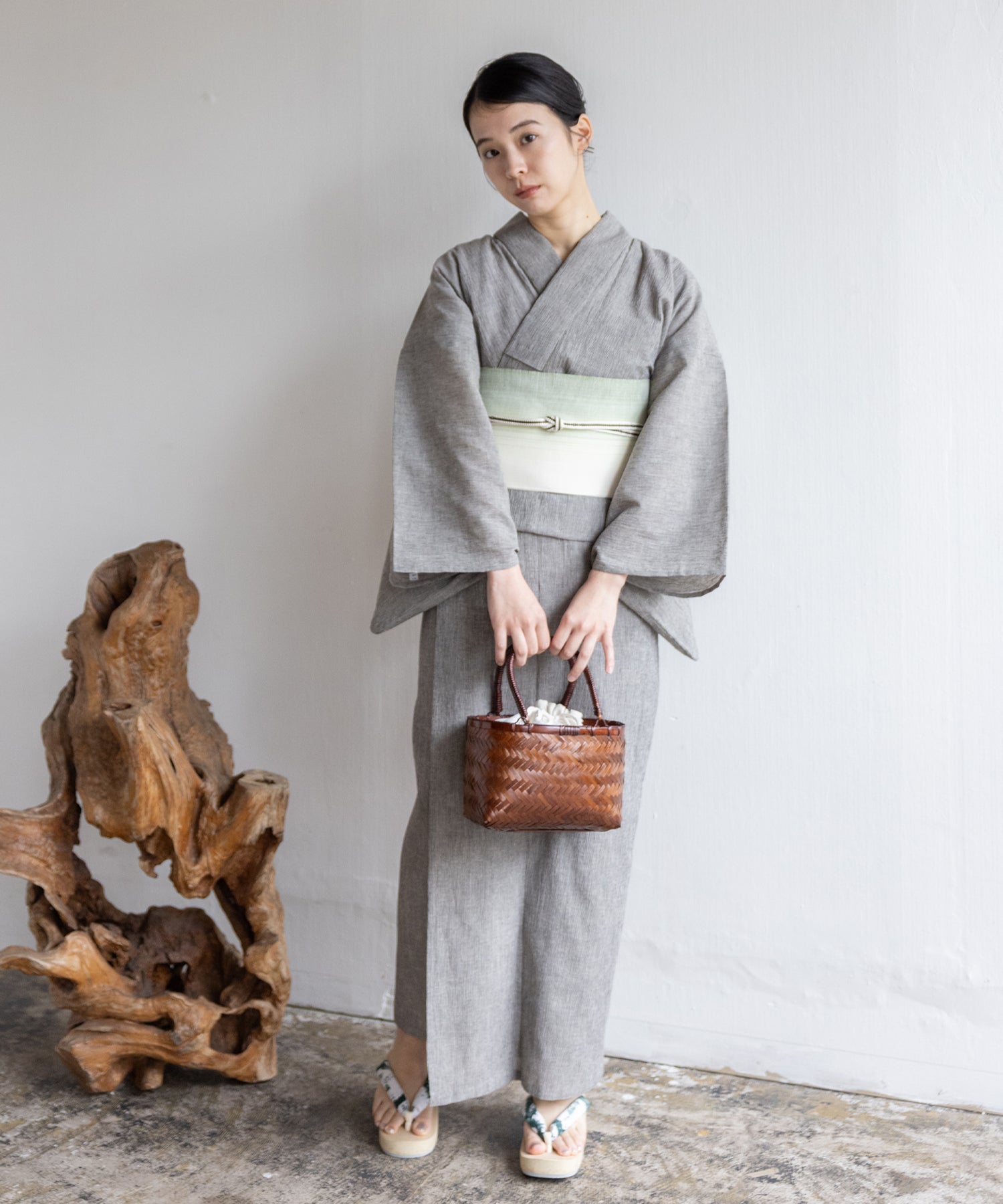 近江ちぢみ こだわり浴衣 by yukatakan grace ※居敷当て付き – ゆかた