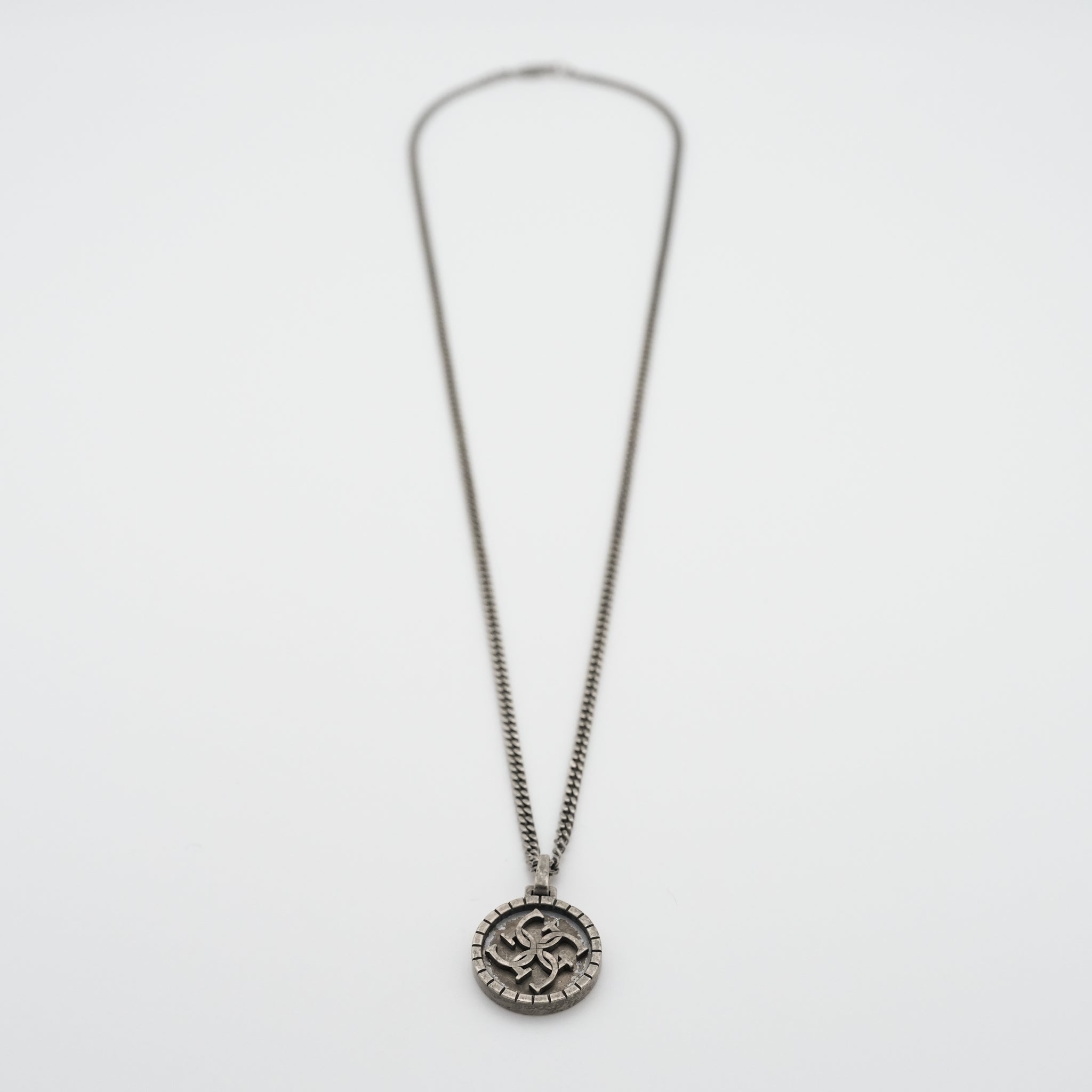 Cross Coin necklace 【SMOKED SILVER】 – GRAiL