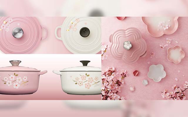ルクルーゼフルール花形 鍋 ピンク ル・クルーゼ ココットフルール