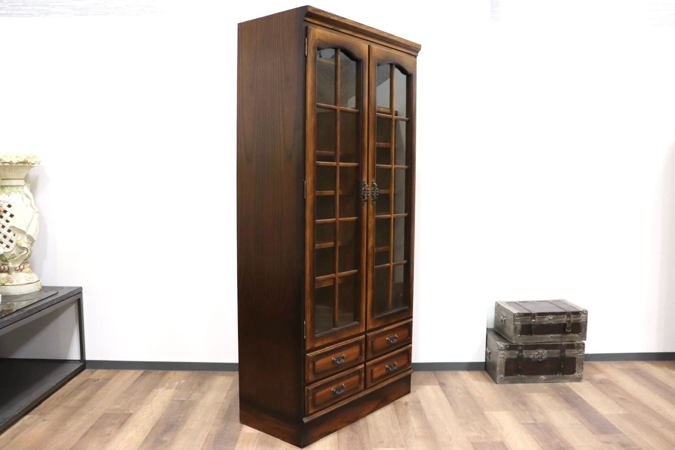 カリモク キャビネット 本棚 シェルフ アンティーク ヴィンテージ