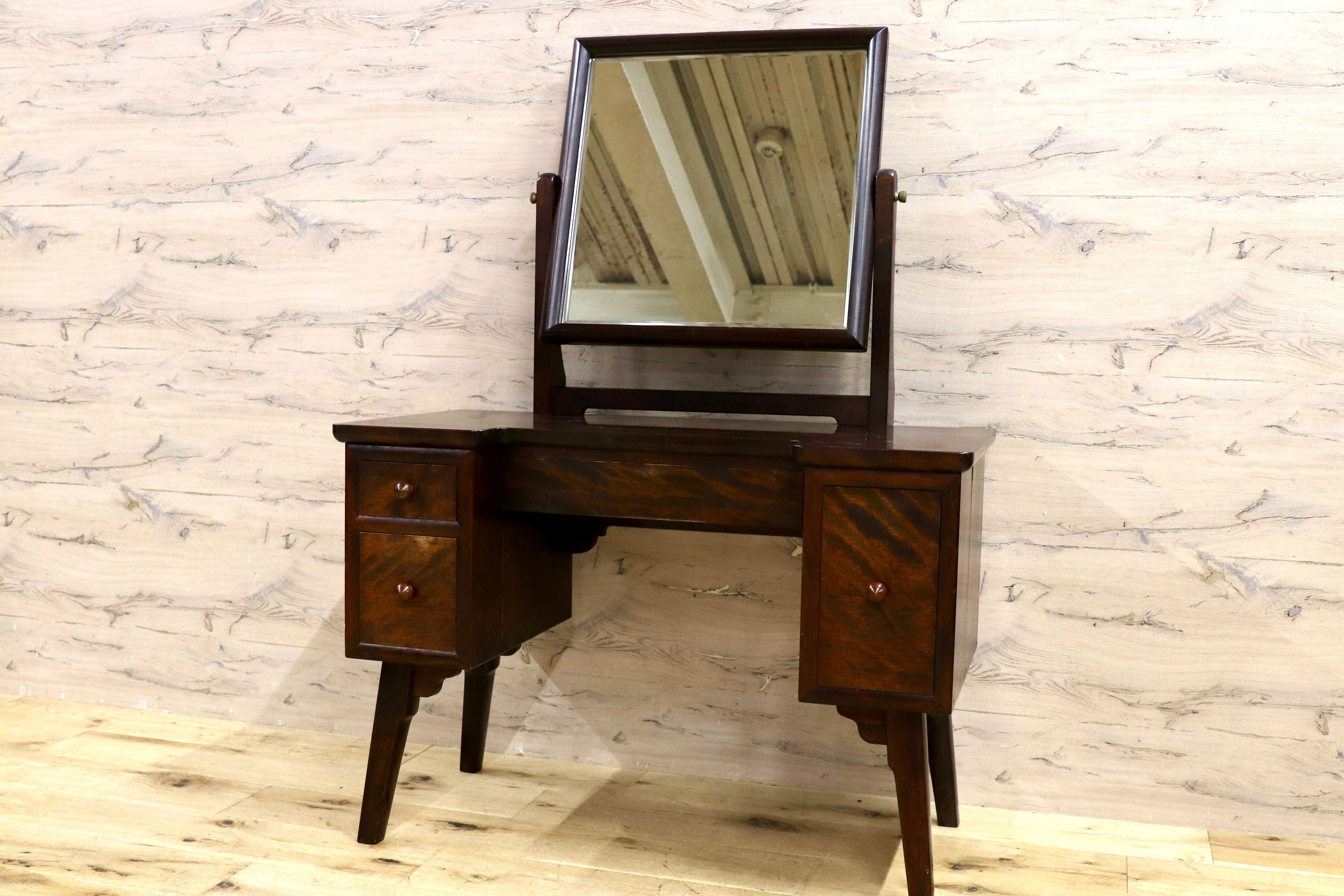 松本民芸家具 ドレッサー ミズメザクラ 無垢材 鏡台 引き出し 4杯 収納