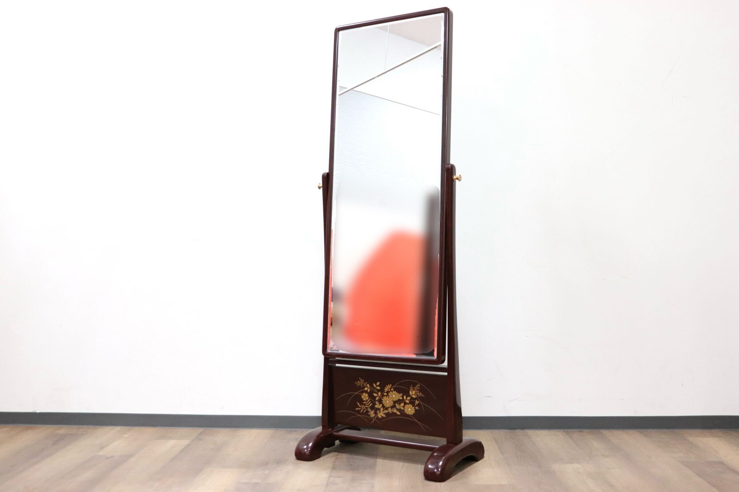 GMGF122○MATSUSO / 松創 秋草は溜 橘型 全身鏡 姿見 スタンドミラー