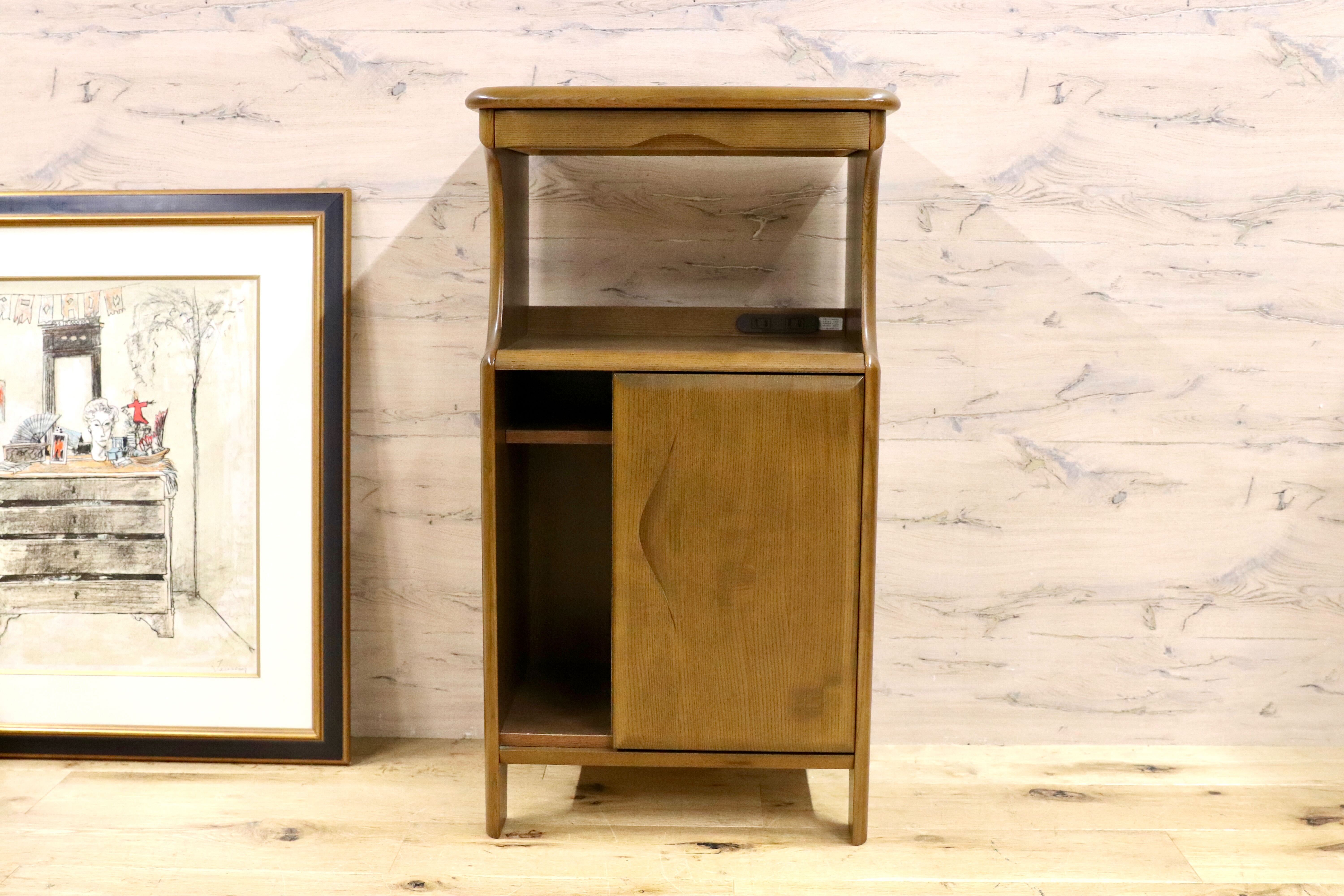 ミーコカリモク 電話台 ファックス台 チェスト 棚 高級家具