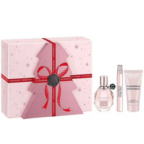 Flowerbomb by Viktor & Rolf 3pc Gift Set 1.7 oz EDP + Mini + Body