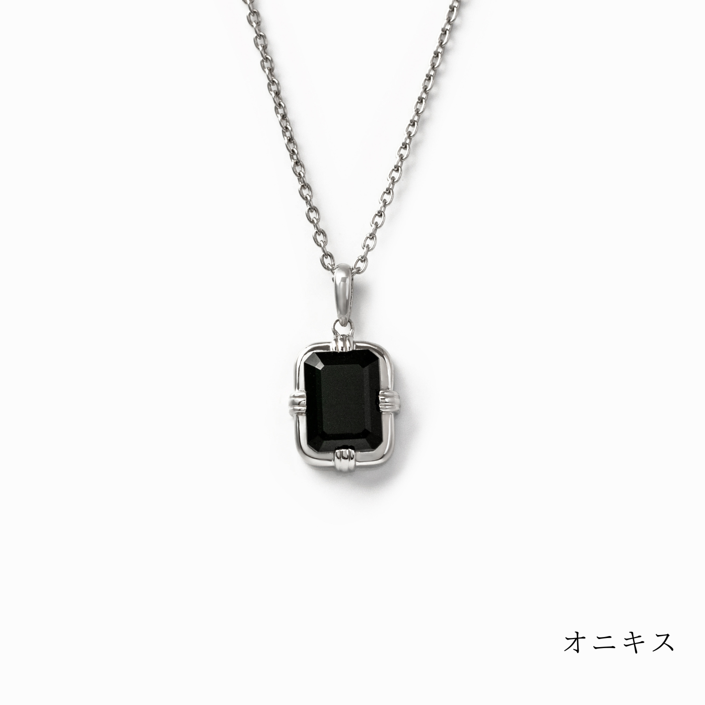 nature】レクタングル天然石ネックレス silver – h..Online Store