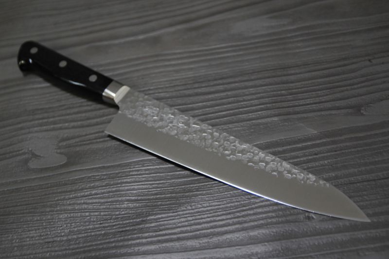 高村作 鳳皇琳 V10スペシャル鋼 鎚目打ち 牛刀210mm 黒合板柄