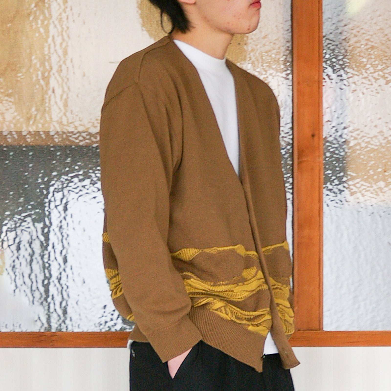 Hkd-002】波柄カーディガン【公式】Hanazawa Knit Design オンライン