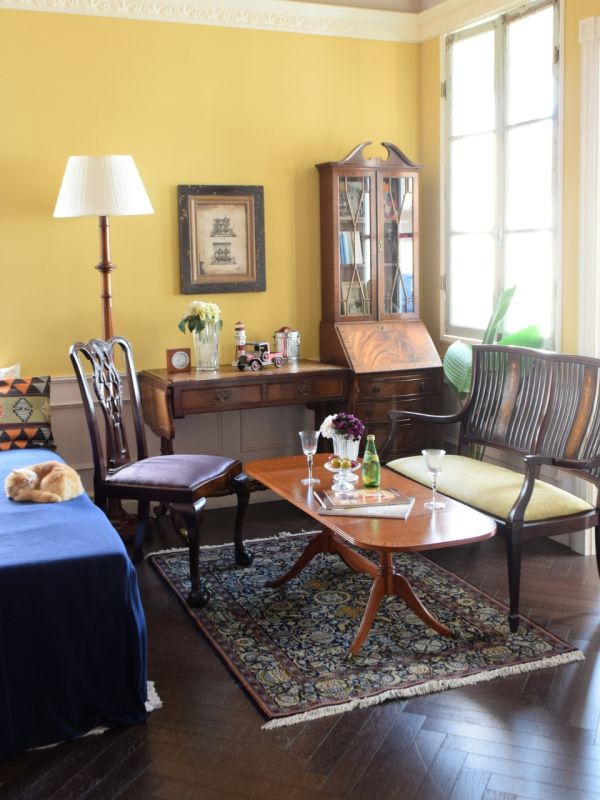 フェター（つなぎ輪）モチーフのおしゃれなクッション、オールドキリム