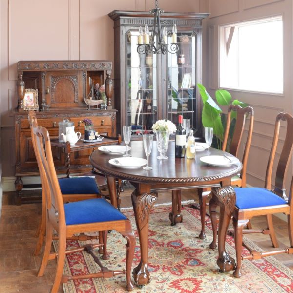 ビンテージ クイーンアンスタイル ダイニングテーブル