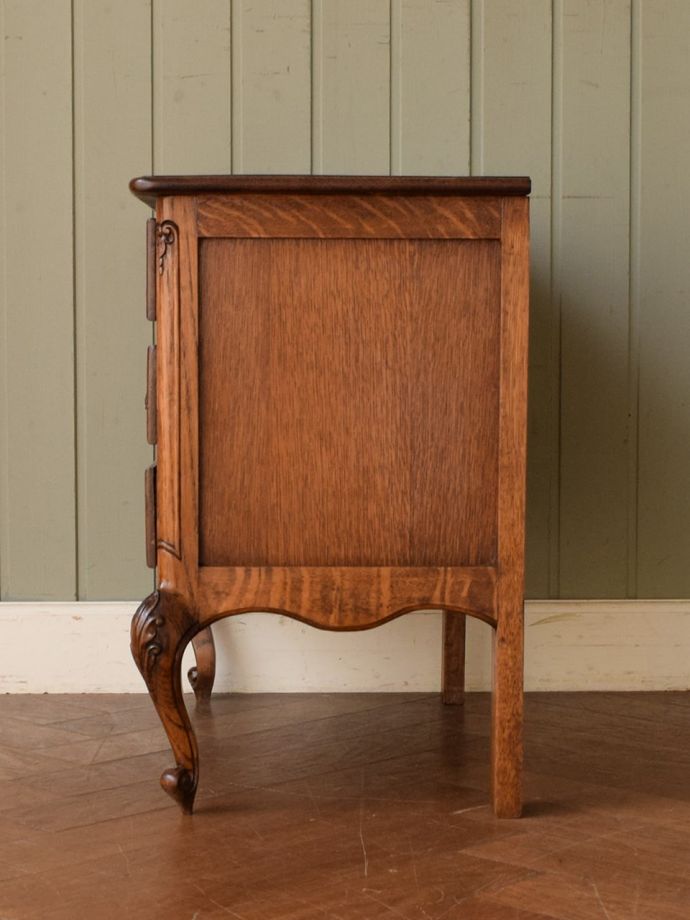 フランスのアンティークチェスト、猫脚のおしゃれなドロワー(j-2903-f