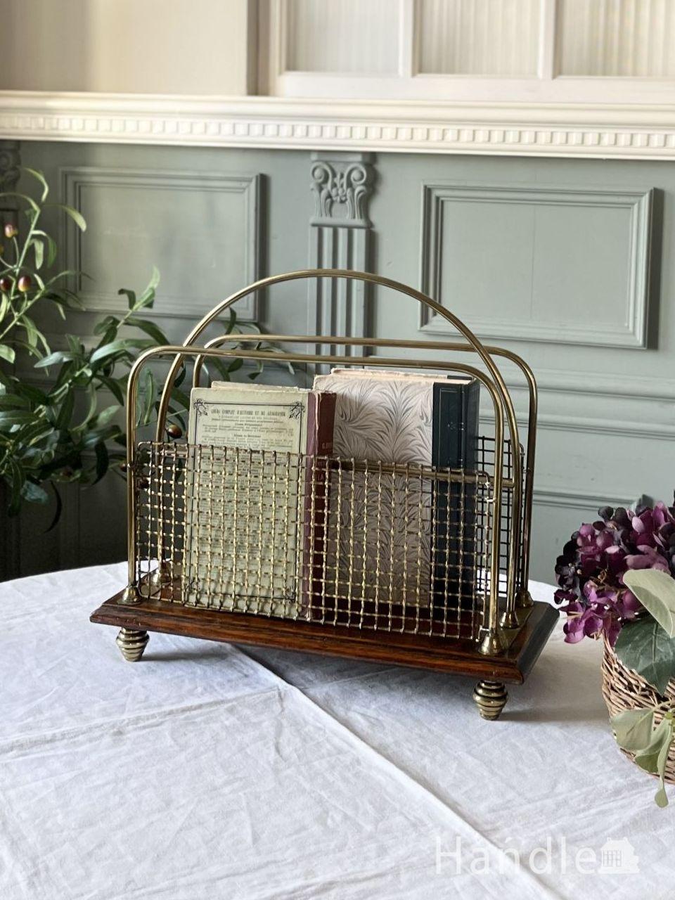 パリの雑貨屋 マガジンラック レース模様 レトロ アンティーク 木製