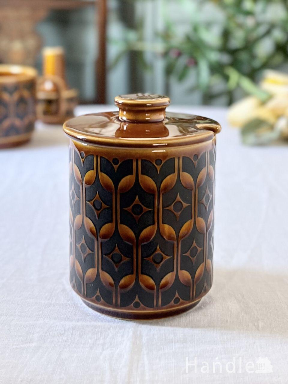 イギリスから届いたDenbyのシュガーポット、アラベスク（ARABESQUE）の