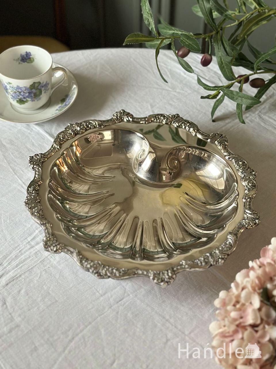 シルバープレートのアンティーク雑貨、透かし彫りが美しいギャラリー