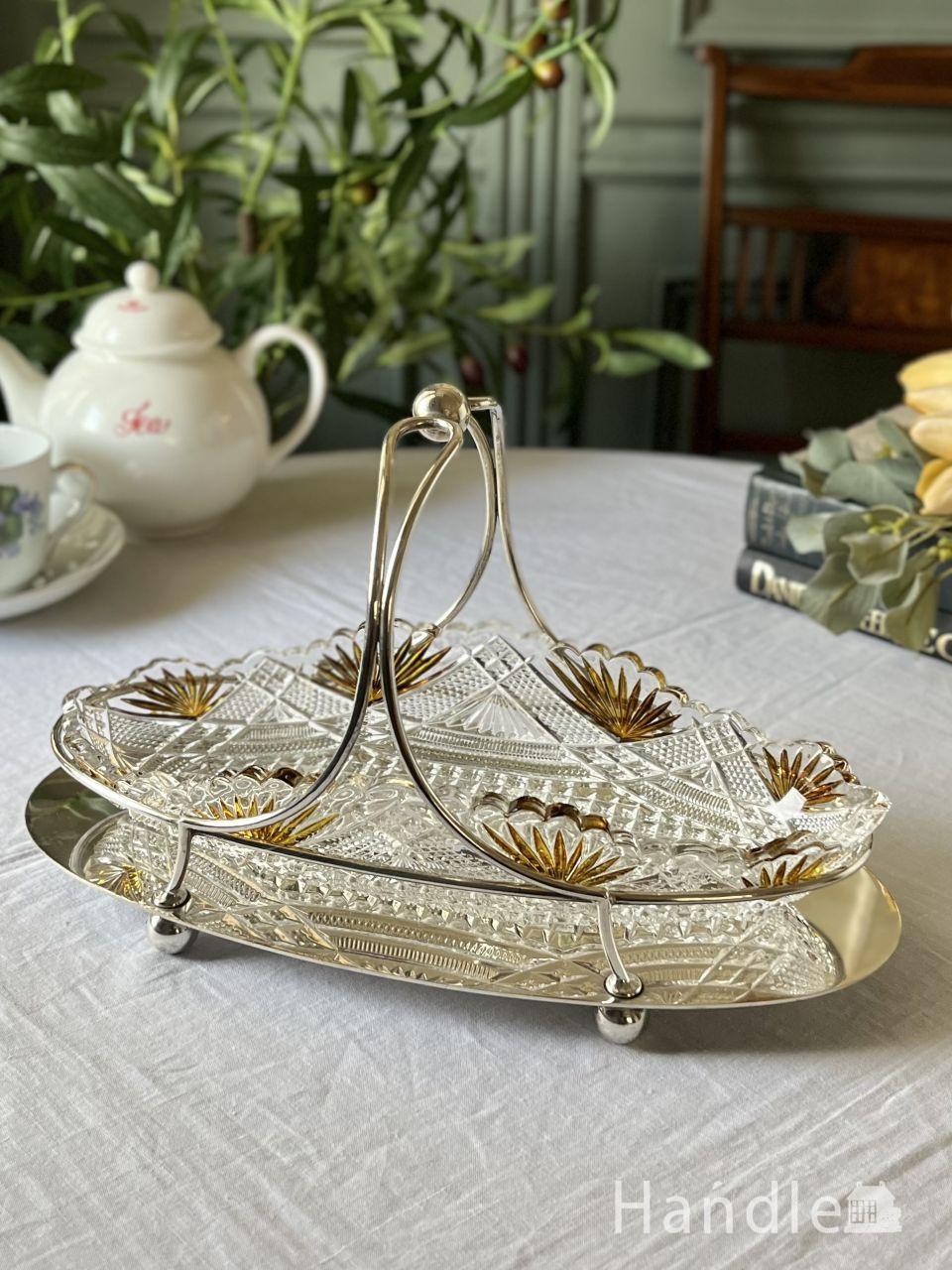 イギリスのアンティーク食器、ハマースレイ窯のすみれ柄のプレート