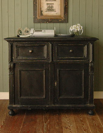 1930年代のアンティーク キャビネット（ブラック）(d-777-f