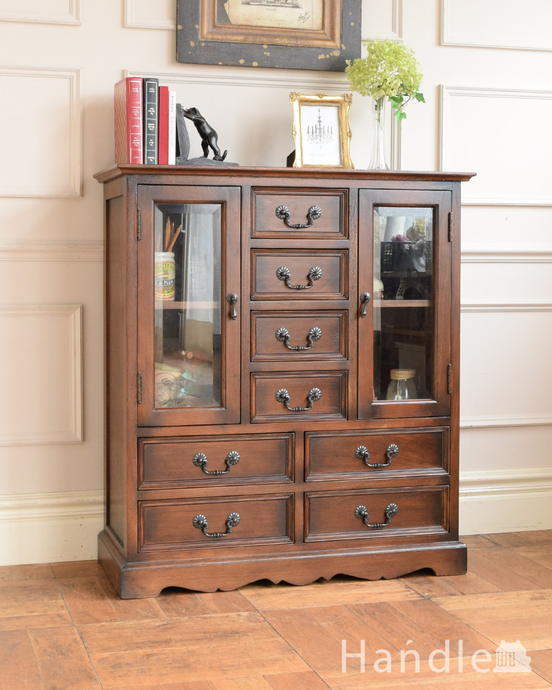 キャビネット アンティーク風 ヴィンテージ 戸棚 チェスト