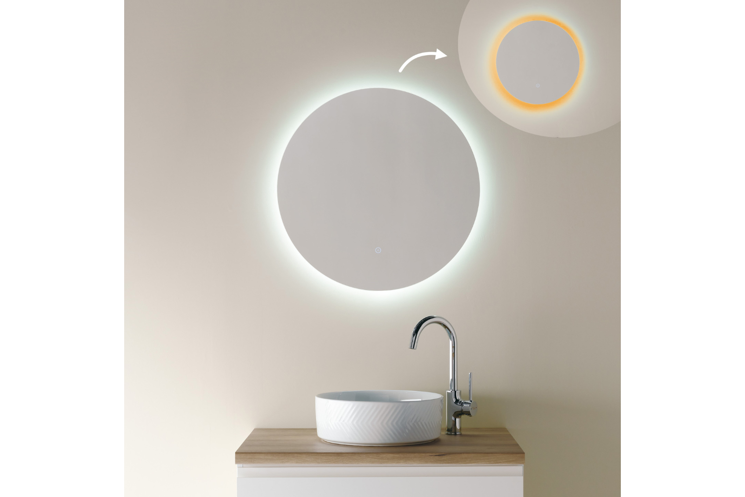 LEDミラー LM-307｜アクセサリー｜ミラー｜オシャレ建材ECサイト HAGS