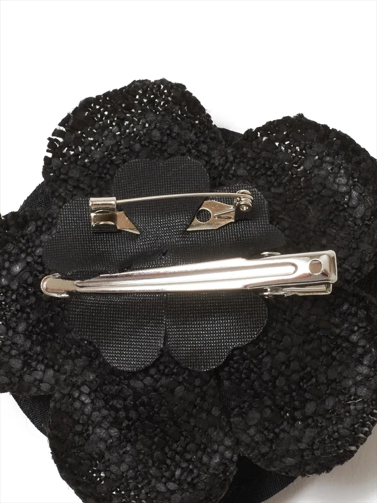 消臭加工】アクセサリー ブラックコサージュ 形態安定 軽量 通年