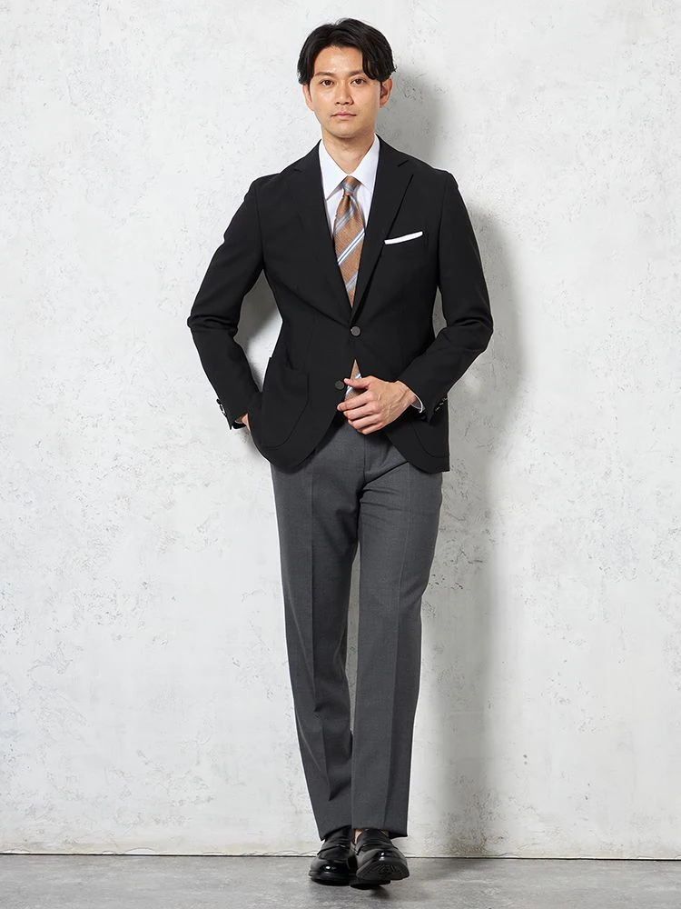 ウール100％】パンツ ワンタック イタリア マルラーネ社製生地 グレー