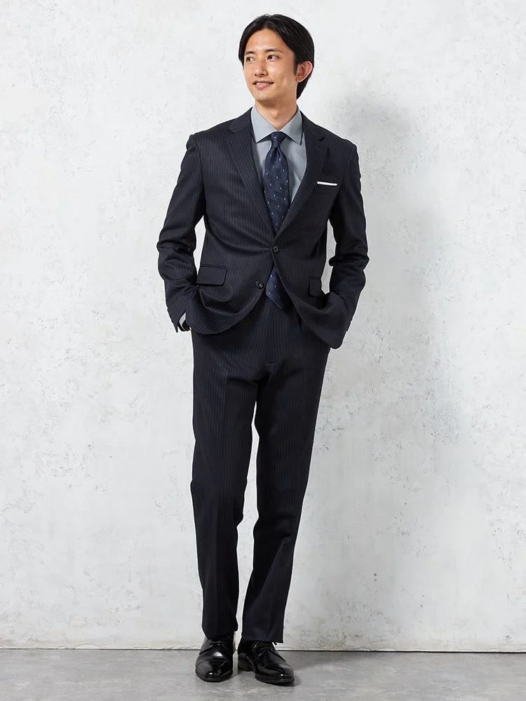 上下ウォッシャブル】スーツ 2つボタン 抗ピリング加工 ストレッチ