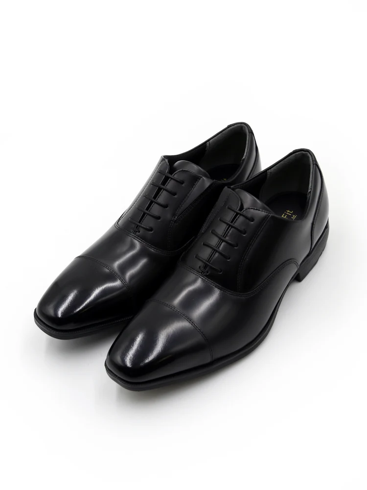 ブラック 【軽量】シューズ ストレートチップ【Business Fit EX