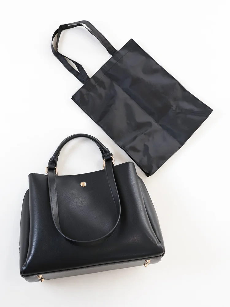 ベージュ 【2WAY】バッグ 手持ち/ショルダーハンドル トートバッグ