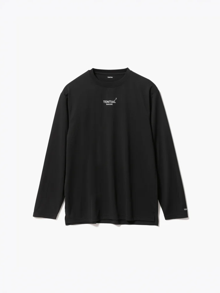 ブラック 一般医療機器 TENTIAL BAKUNE Dry Men's長袖Tシャツ