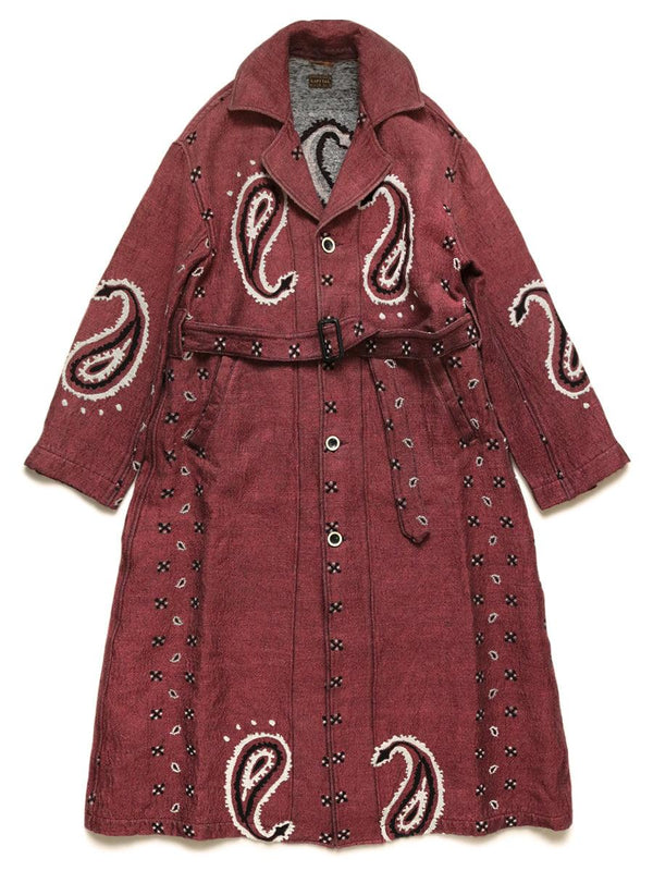 Kapital Rug paisley pattern linen wool dragging coat jacket – HARUYAMA