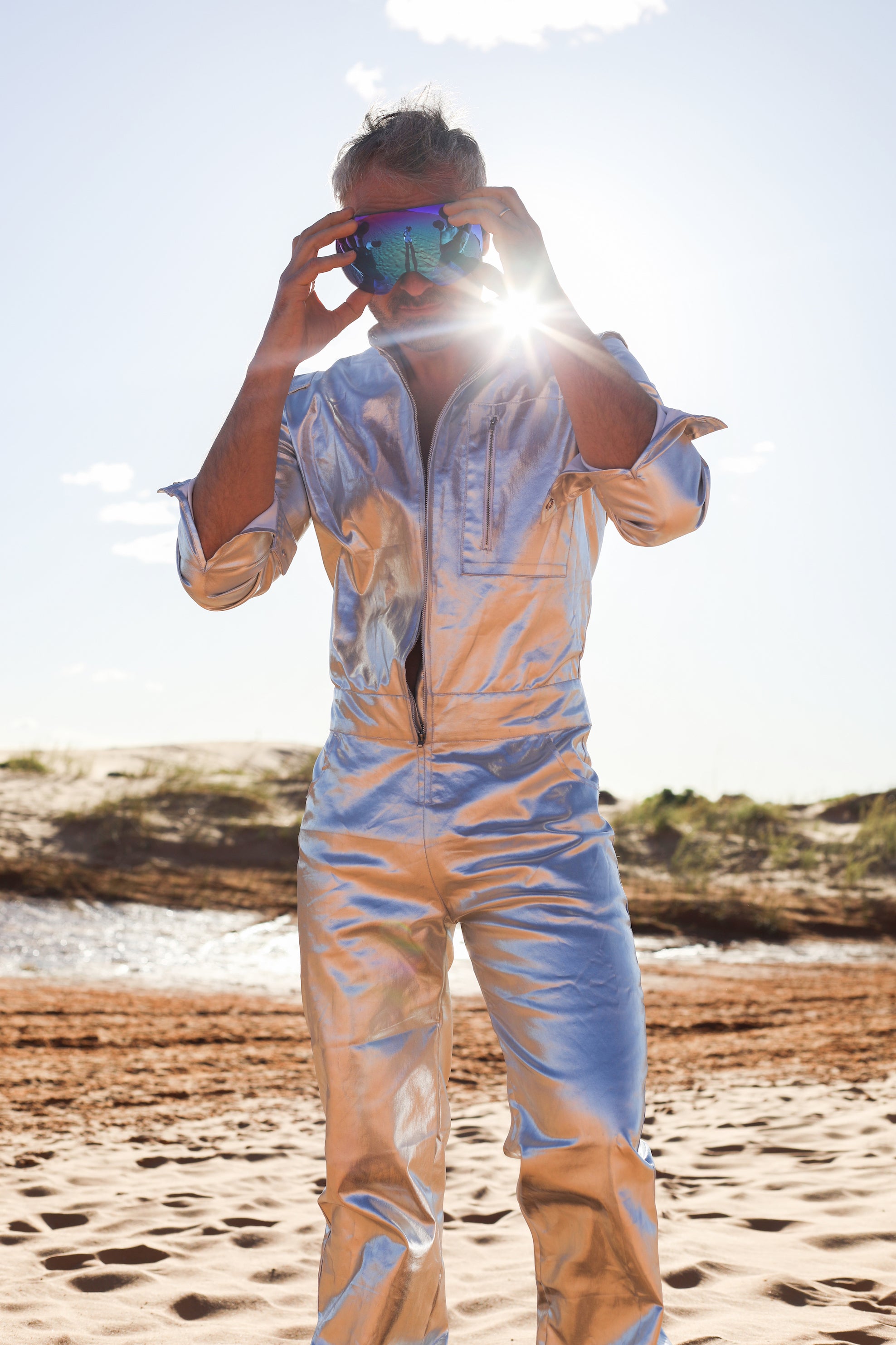 Lemuria 009 Men's Silver Jumpsuit by Dani Watanabe – HARMONIA NY