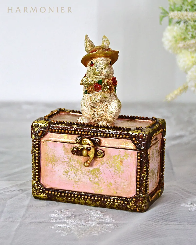 アンティークミニラビットボックスピンク｜輸入雑貨の通販 | 輸入雑貨