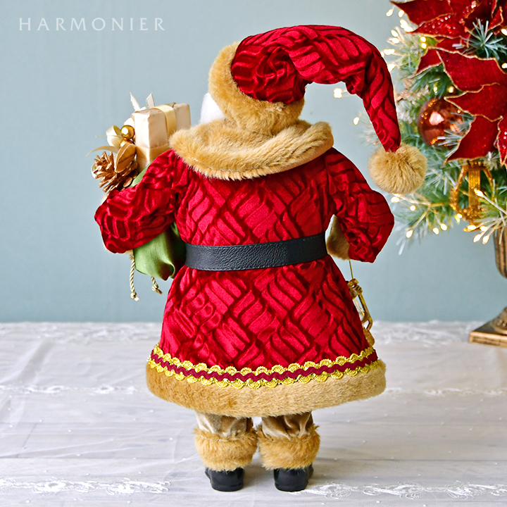 サンタクロースフィギュアレッド/グリーンギフトバッグ45cm