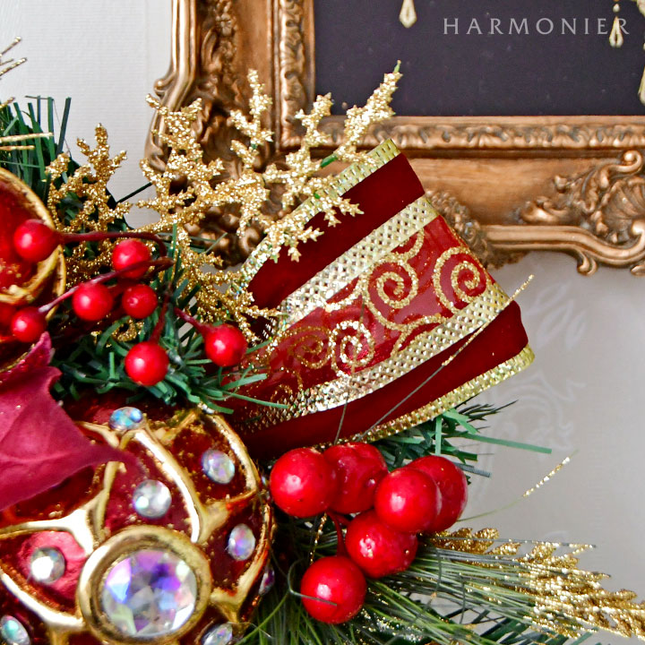 バーガンディポインセチアリース45cm｜クリスマス雑貨の通販