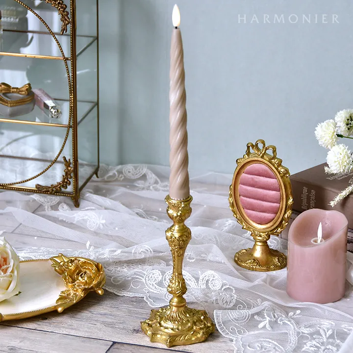 バロックゴールドテーパーキャンドルホルダー｜クリスマス雑貨の通販
