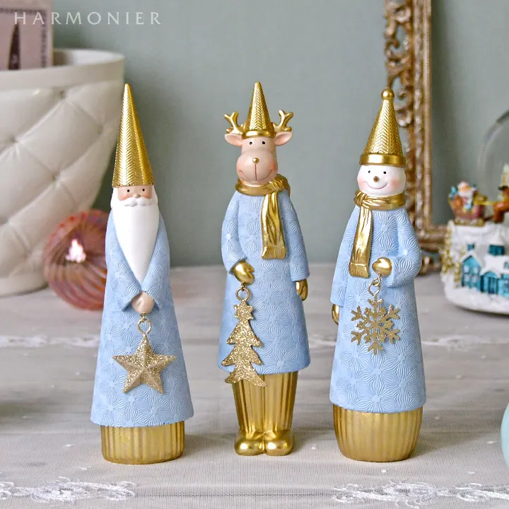 ウインターブルーサンタオブジェ｜クリスマス雑貨の通販 ハルモニア