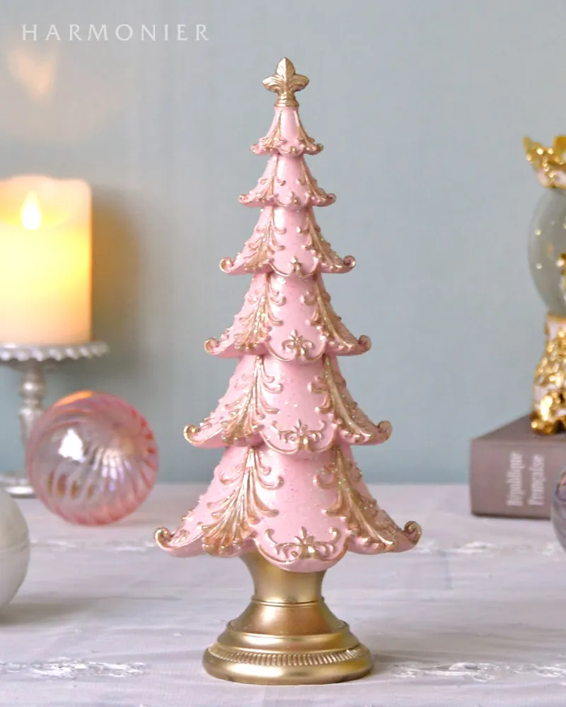 ヴィンテージツリーオブジェ/ピンク30cm｜クリスマス雑貨の通販