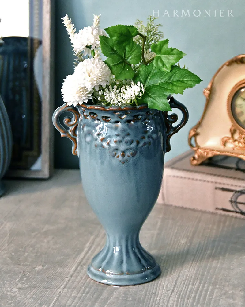 フルールフラワーベースL/ブルーグレー｜輸入雑貨の通販 | 輸入雑貨の