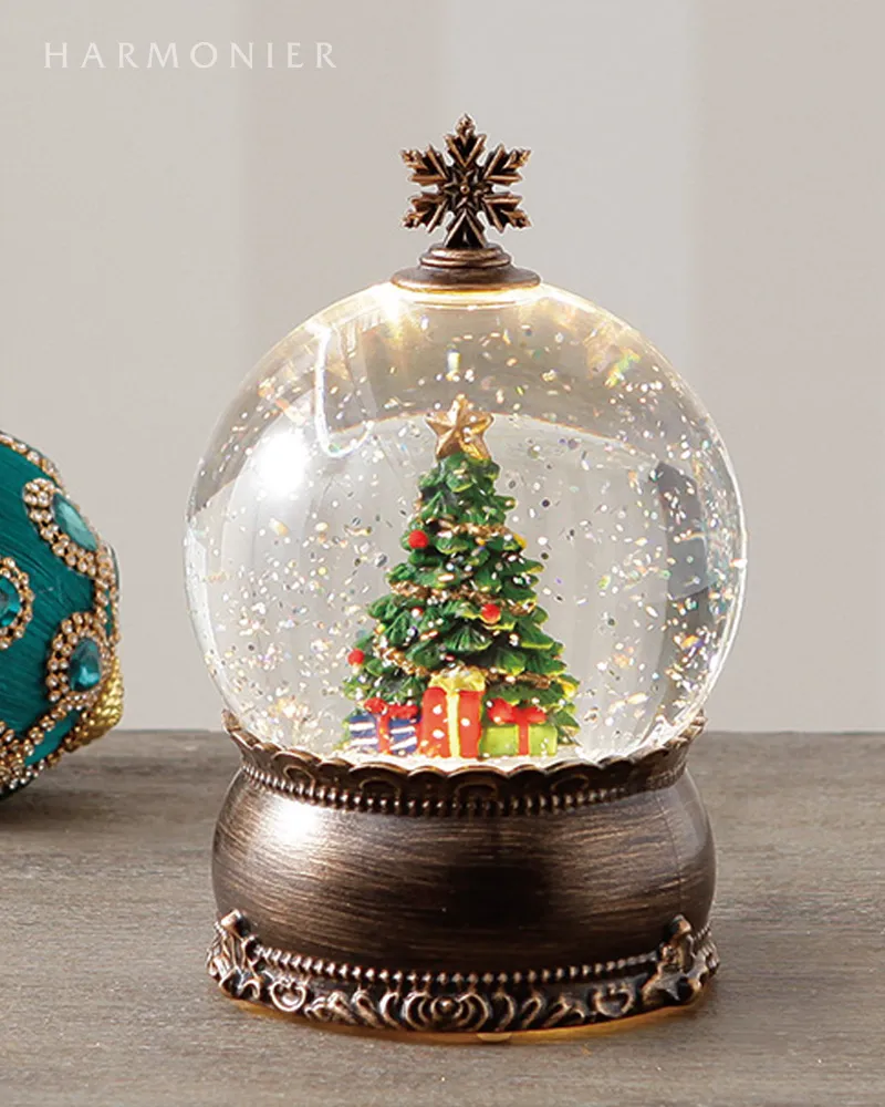 リキッドLEDスノードーム/クリスマスツリー※電池・USB仕様｜クリスマス