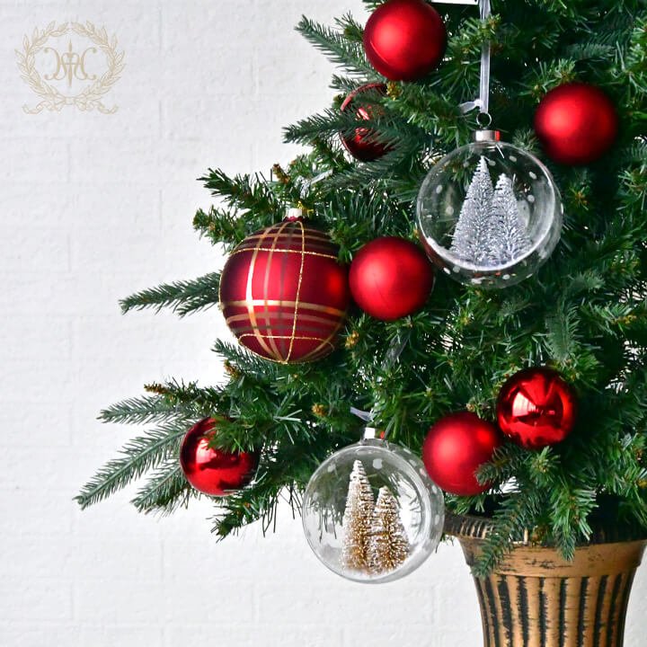 Web Store限定】シルバーツリーガラスボールオーナメント φ10cm (ZODAX