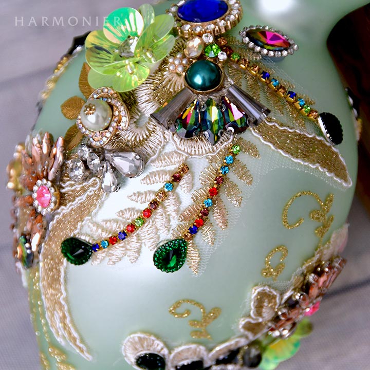 MRジュエルガラスオーナメント/フィニアル/シャイニーグリーン｜輸入