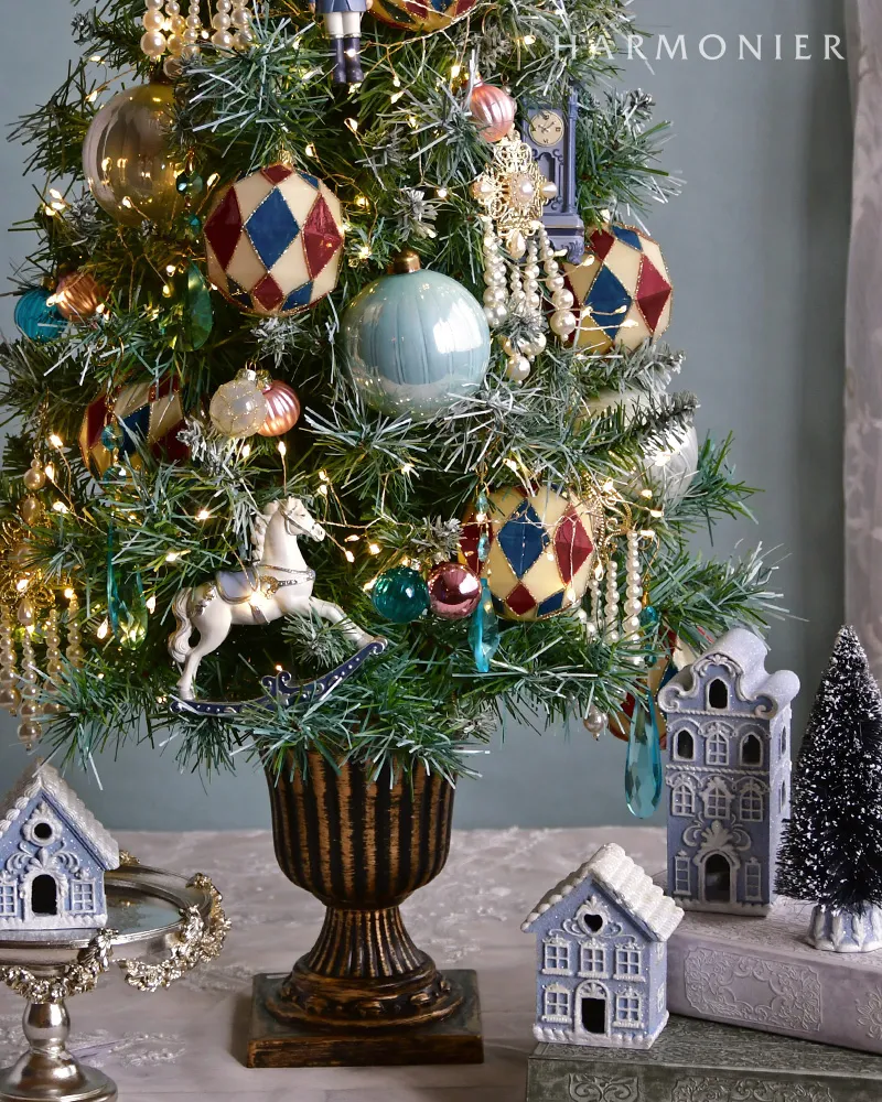 ガラスドロップオーナメント/ライトブルー2コセット｜クリスマス雑貨の