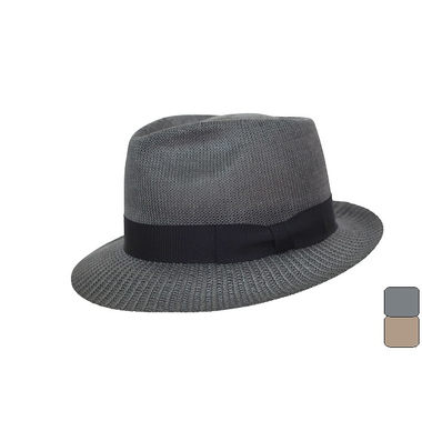 送料無料】シルク100% 日本製 ツマミ型 サーモ メンズ ハット (グレー