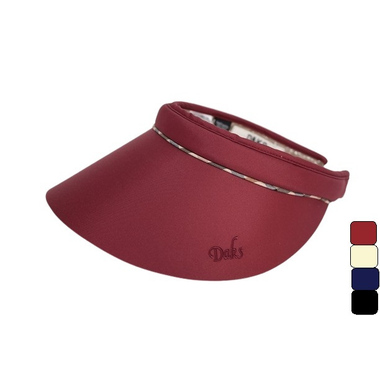 DAKSダックス 撥水加工 クリップ サンバイザー (ベージュ/レッド