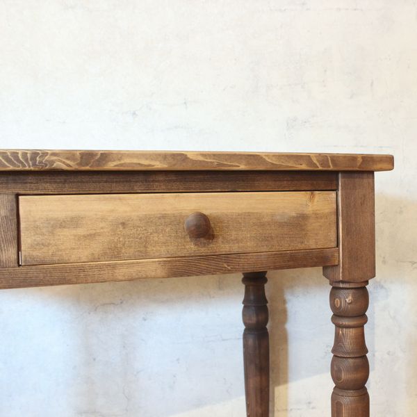 ろくろ脚デスク・引き出し付き